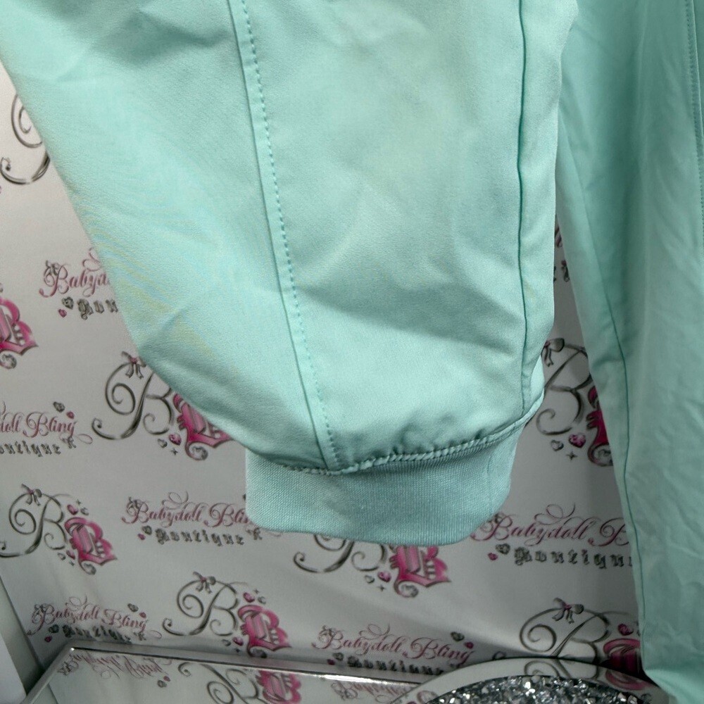 Fila pants joggers cuff hem bottom Light blue mint Green Women's Joggers comfy - Picture 9 of 13